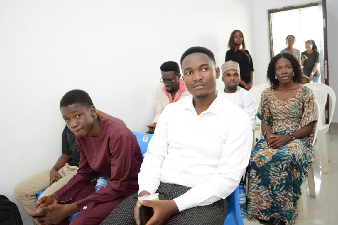 Learners and guests in the Toko Academy training room, Jimeta-Yola