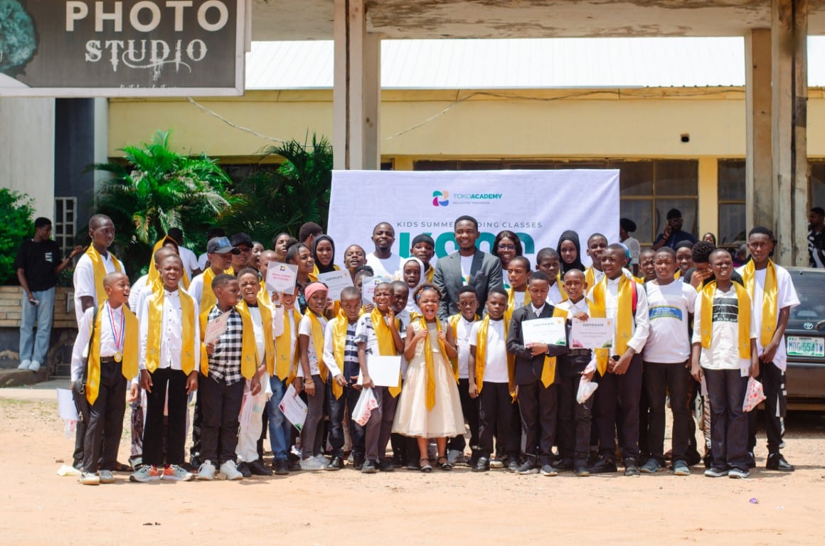 Toko Academy learners at the close of a programme in Yola