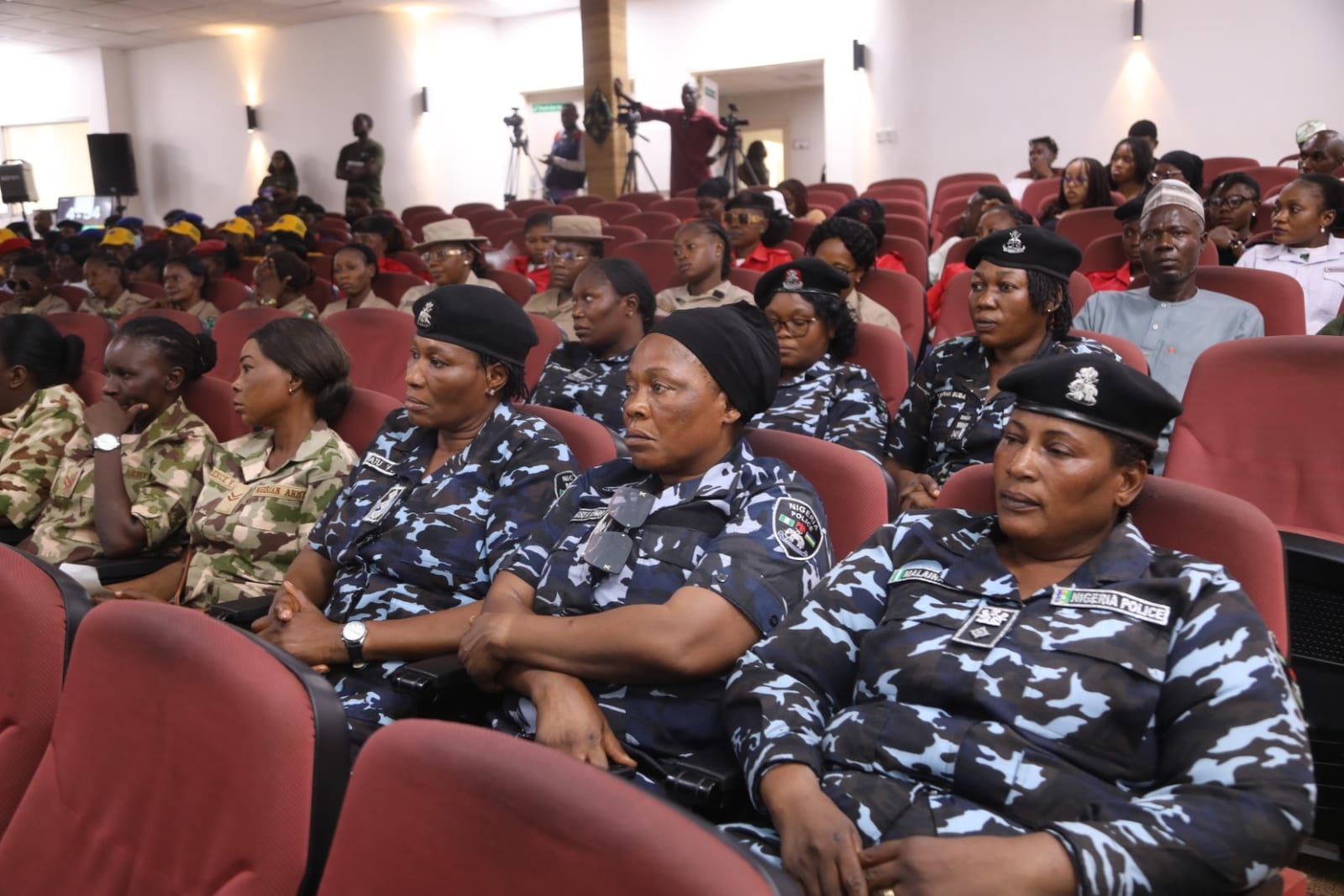 A full auditorium at Toko Academy’s Women in Uniform, Breaking Tech Barriers event in Yola